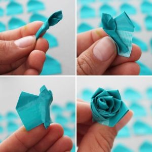 Como hacer flores con cinta masking tape (4)