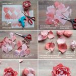 Como hacer rosas de papel cartulina para decoracion 2