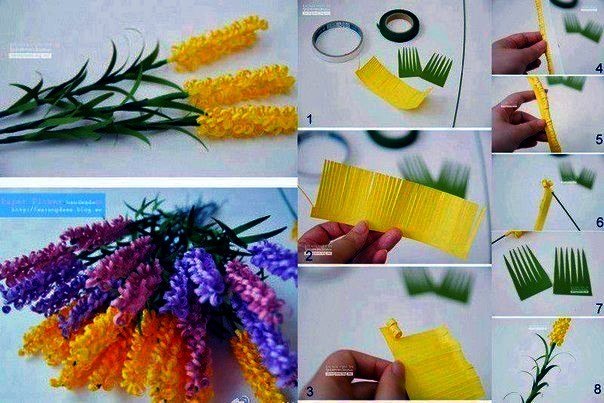 Como hacer un ramo de flores de papel crepe