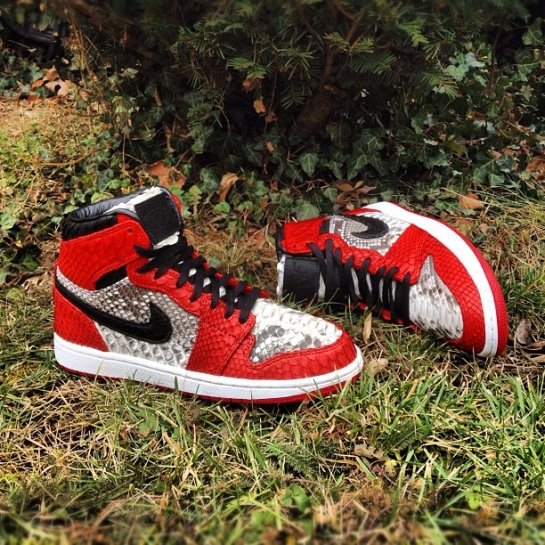 Zapatos Air Jordan Personalizados rojos