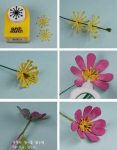 Como hacer un ramo de flores con carton de huevos (5)