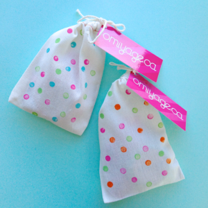 Ideas de bolsas con confeti de puntos de colores (1)
