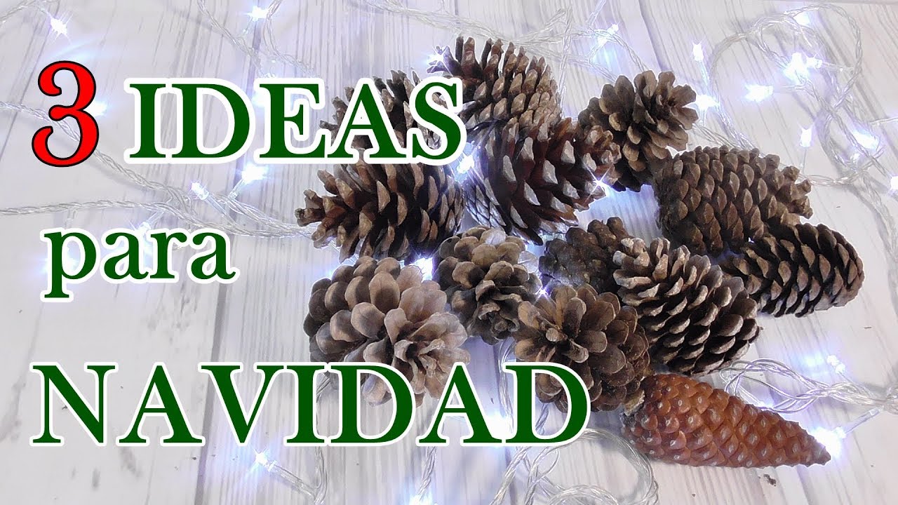Colgantes navideños con piñas de pino