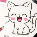 como dibujar gatos bebes