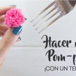 como hacer mini pompones con ayuda de un tenedor