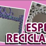 como hacer un marco para espejos con papel reciclado