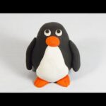 como hacer un pinguino de arcilla paso a paso