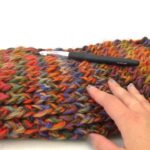 como hacer una bufanda de lana a ganchillo