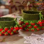como hacer una canasta para frutas con hilo